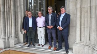 Los integrantes de la Mesa de Enlace, tras su primer encuentro con el gobierno de Javier Milei.
