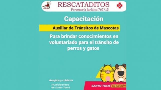 &nbsp;Está abierta la inscripción para capacitarse como “Auxiliar de Tránsito de Mascotas”&nbsp;