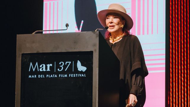 Graciela Borges durante la apertura del festival evocó a Leonardo Favio