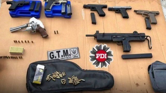 Arsenal secuestrado: Siete armas de fuego