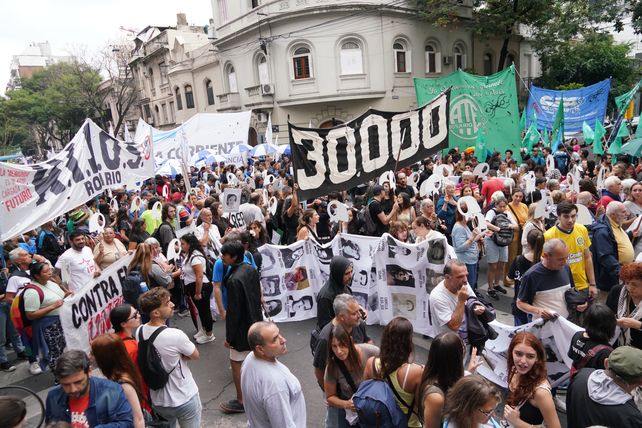 Marcha del 24 de marzo del año pasado. Jornada por la memoria