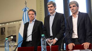&nbsp;Nicolás Dujovne, Macros Peña y Luis Caputo.&nbsp;