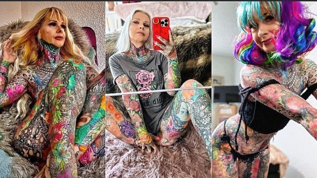 Tatuajes con una mujer: es alemana y su cuerpo es un lienzo