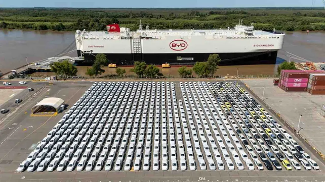La automotriz china BYD trajo al país 7 mil autos eléctricos. 