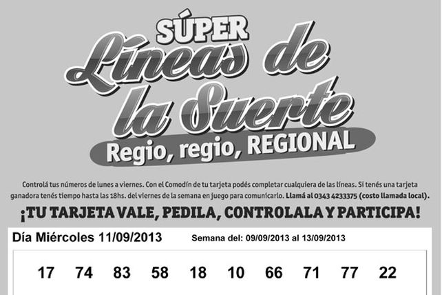 Seguí jugando con las Súper Líneas de las Suerte