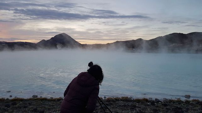 Adriana Lestido en el Círculo Polar Ártico filmando Errante. La conquista del hogar