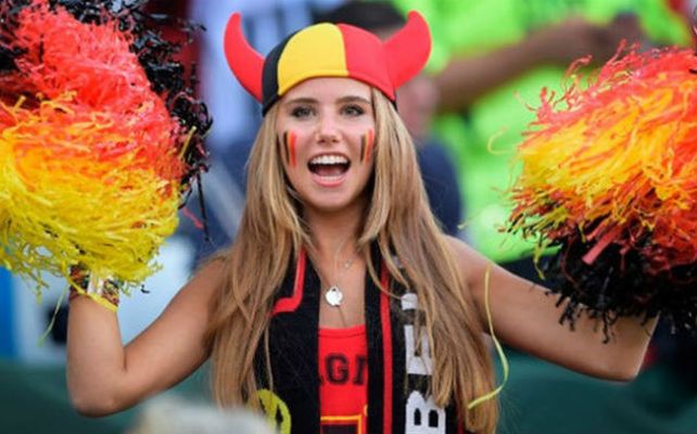 Un chispazo. Axelle Despiegelaere en el estadio Maracaná durante el partido Bélgica-Rusia del 22 de junio pasado.