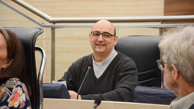 El padre Fabián Belay, de la Pastoral Social de Drogadependencia.
