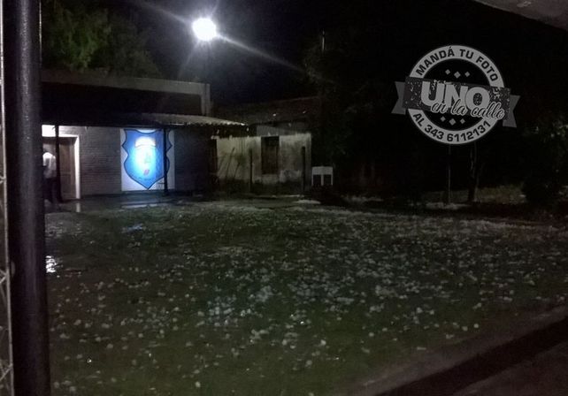Temporal de granizo y lluvia golpeó a la localidad de Alcaraz