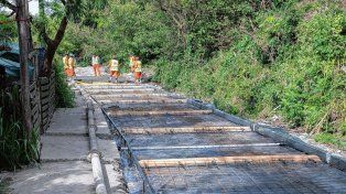 Paraná: avanzan las obras viales en Bajada Grande con la intervención de 100 cuadras