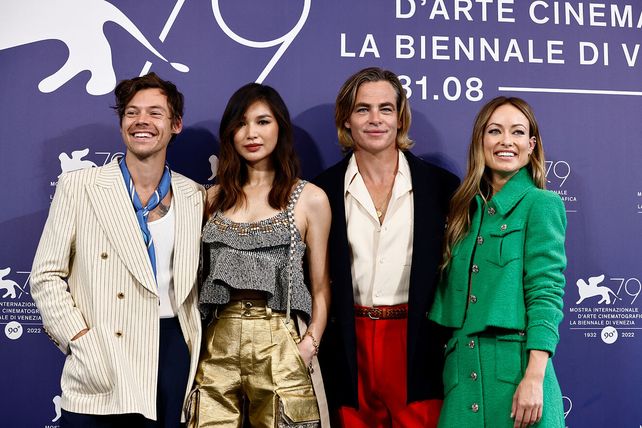 Harry Styles, Gemma Chan, Chris Pine y Olivia Wilde en el Festival de Venecia.