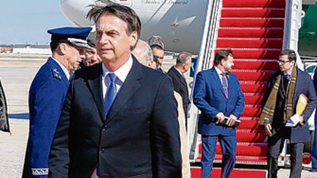 llegada. Bolsonaro en Washington.