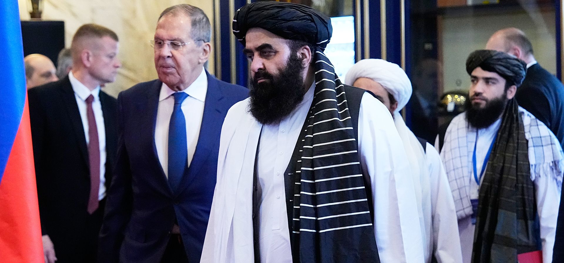 De izquierda a derecha, el ministro de Asuntos Exteriores de Rusia, Serguéi Lavrov, y el ministro de Asuntos Exteriores de Afganistán, Amir Khan Muttaqi, asisten a las consultas del formato de Moscú sobre Afganistán en Moscú, el lunes 5 de octubre de 2026. (Foto AP/Alexander Zemlianichenko) De izquierda a derecha, el ministro de Asuntos Exteriores de Rusia, Serguéi Lavrov, y el ministro de Asuntos Exteriores de Afganistán, Amir Khan Muttaqi, asisten a las consultas del formato de Moscú sobre Afganistán en Moscú, el lunes 5 de octubre de 2026. (Foto AP/Alexander Zemlianichenko)
