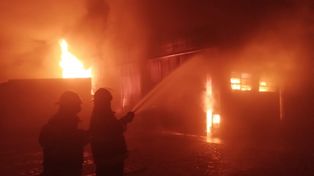 Imágenes impactantes del incendio que destruyó instalaciones de la empresa Celulosa Moldeada en el Puerto de Santa Fe