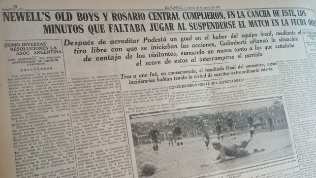 Por qué el primer clásico rosarino profesional duró 17 días