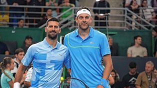 Del Potro emocionó a todos junto a Djokovic en su despedida del tenis