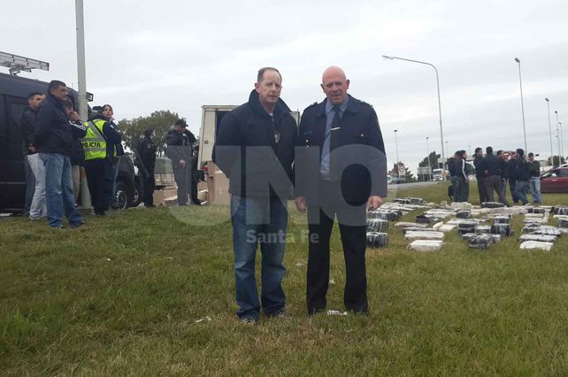 El Comisionado Villaruel de la Policia Metropolitana y el Jefe de la Unidad Regional I