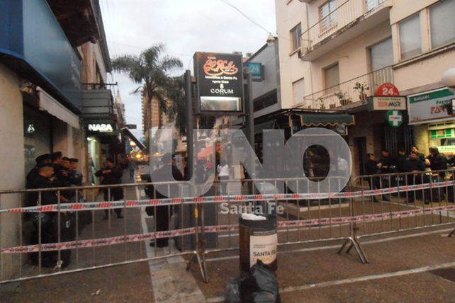 Amplio despliegue policial en la peatonal por marcha de la Uocra