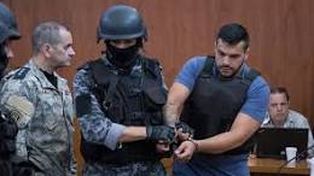 Leandro Vilches durante el juicio a la banda de Los Monos.
