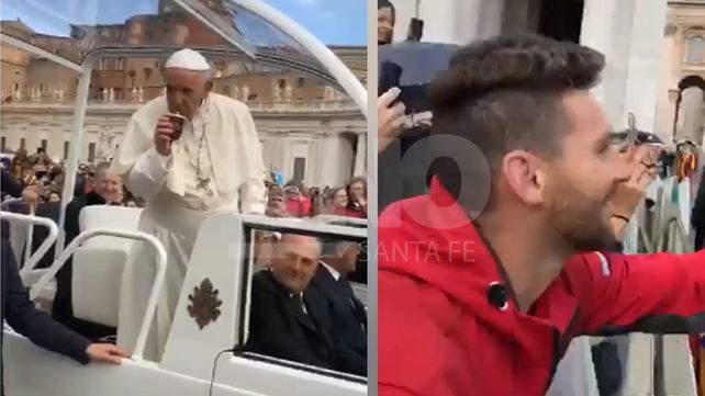 Un santafesino le convidó un mate al Papa y las imágenes dieron vuelta al mundo