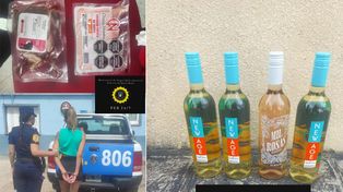 Una mujer fue detenida con cortes de carne y otras hurtaron cuatro botellas de vino en otro supermercado.