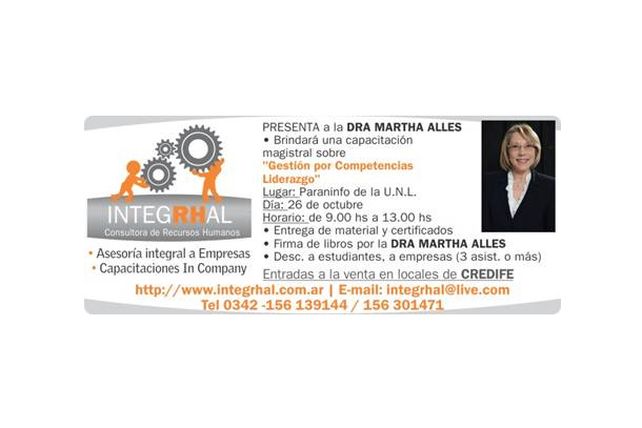 Capacitación: Gestión por Competencias Liderazgo, Dra. Martha Alles