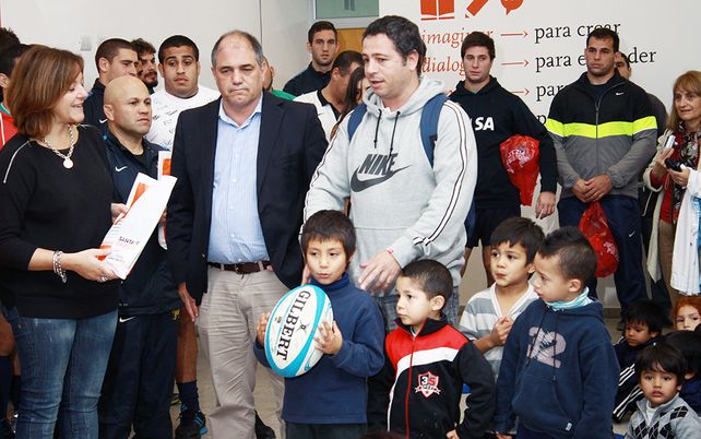 Los chicos del Jardín Barranquitas Sur tuvieron su momento con Los Pumas