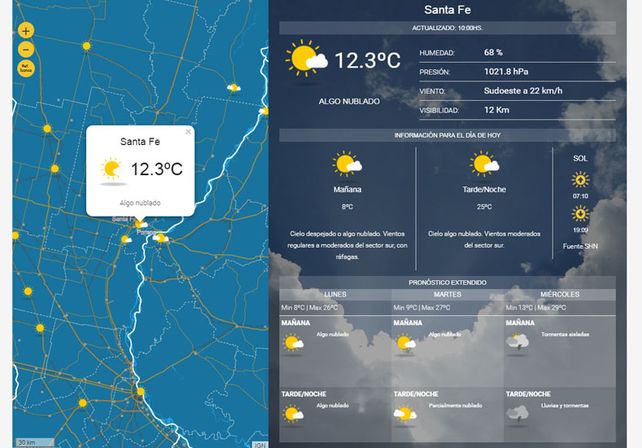 Domingo fresco y algo nublado en Santa Fe