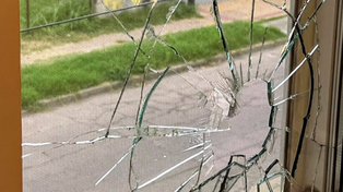 Así quedó la ventana del dormitorio del intendente de Villa Gobernador Gálvez