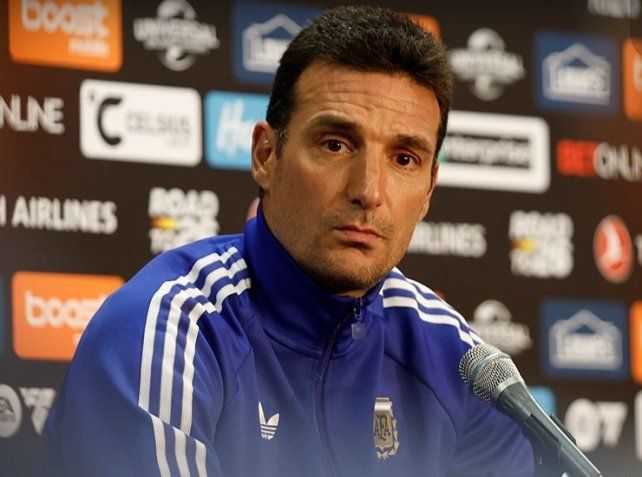 Lionel Scaloni en rueda de prensa.&nbsp;