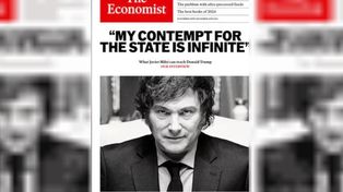 Milei en la tapa de The Economist en un repaso del primer año de gobierno: Mi desprecio por el Estado es infinito