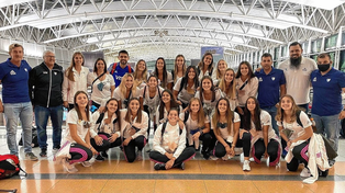 El seleccionado argentino juvenil Las Leoncitas antes de viajar a Sudáfrica, donde se suspendió el Mundial de la categoría.