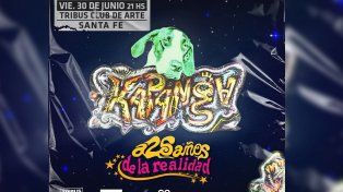 Kapanga vuelve a Tribus a festejar los 25 años de A 15 cm de la realidad