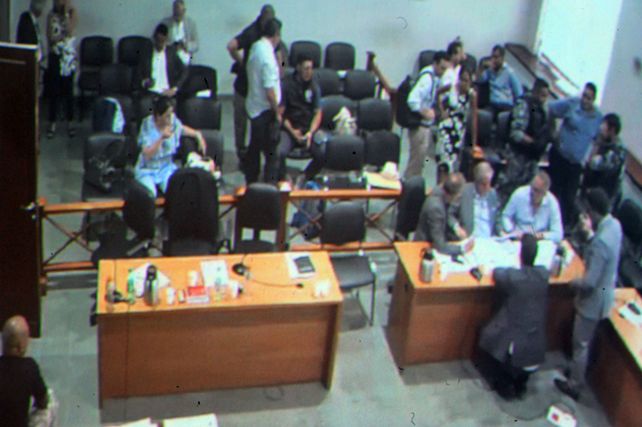 La audiencia. La sala donde se desarrollaron las imputaciones ayer.