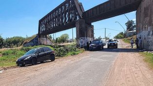 El lugar donde apareció el auto y en su interior el hombre secuestrado.