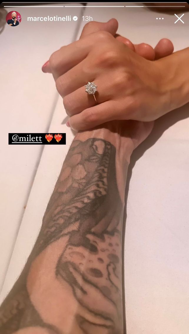 Una foto romántica de Marcelo Tinelli y Millet Figueroa alimentó rumores de compromiso