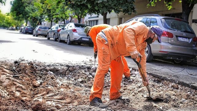 Trabajos de bacheo en la ciudad