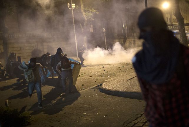 En el centro de Río de Janeiro hubo choques entre manifestantes y la Policía.
