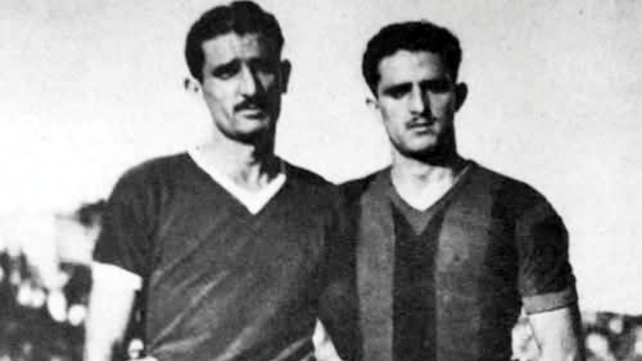 Francisco de la Mata (derecha), de San Lorenzo, junto a su hermano Vicente 