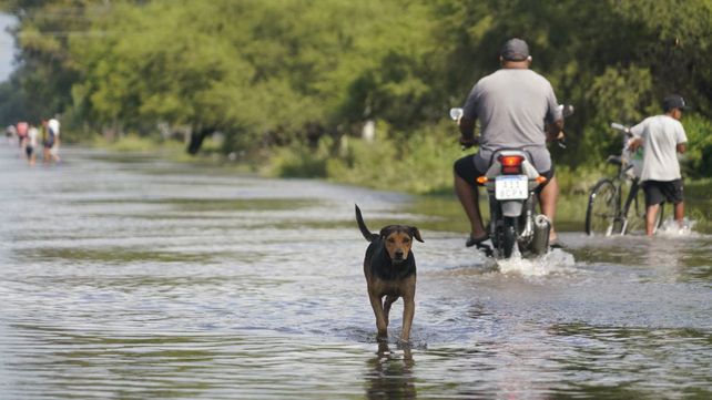 Continúa el anegamiento en Nuevo Alberdi tras el temporal.