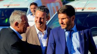 Ciro Seisas recorre la provincia junto al gobernador Maximiliano Pullaro.