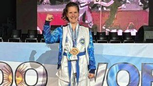 Magalí Bermani, taekwondista de Concordia, busca apoyo para participar en el Mundial de Taekwondo.