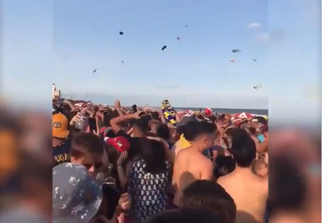 Varios heridos en una lluvia de botellas en Villa Gesell