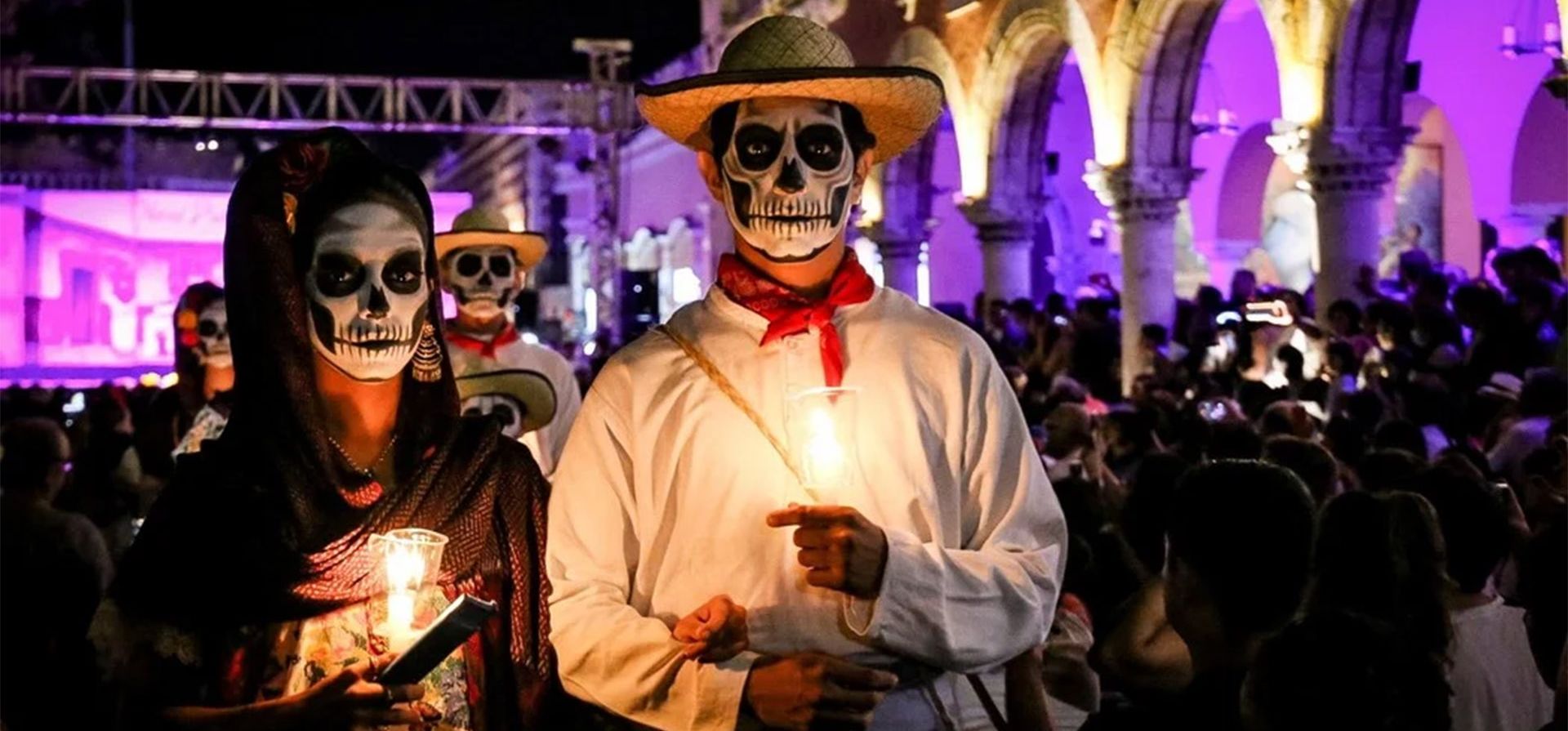 Imágenes del colorido festejo del Día de los Muertos en México