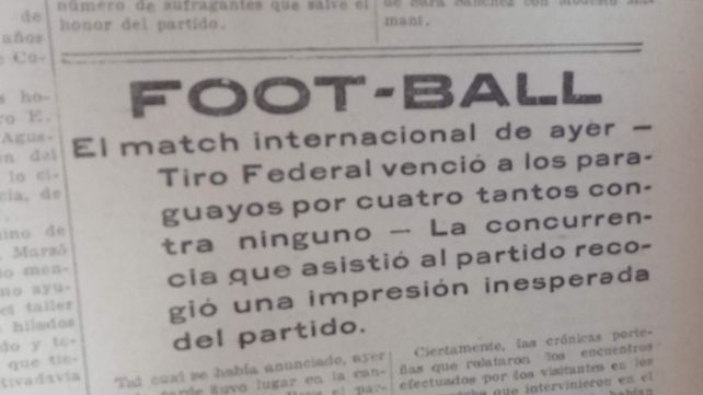 A 100 años del debut de un equipo rosarino ante una selección nacional