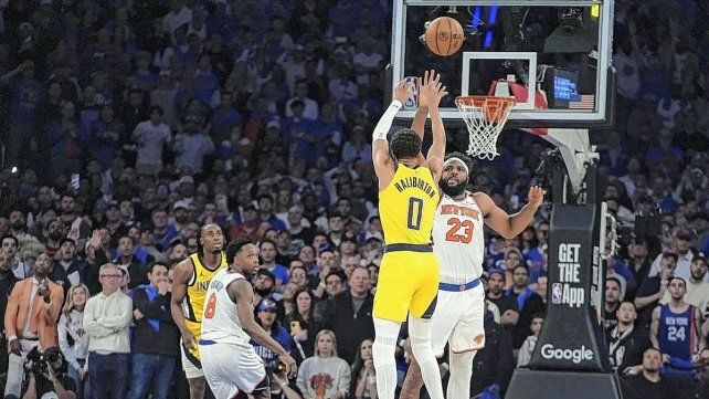 Indiana Pacers superó a New York Knicks como visitante en la primera final de la Conferencia Este.