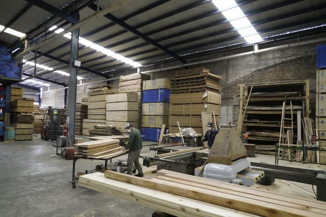 La empresa trabaja amplia variedad de maderas para la construcción, mueblerías y otros clientes.