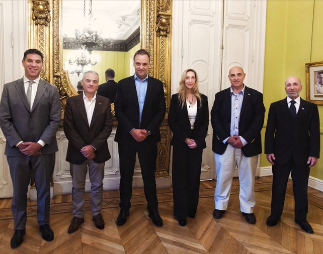 Los directivos de AFA en la Casa de Gobierno