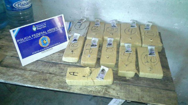 Oculta. La marihuana estaba enterrada en un chiquero.
