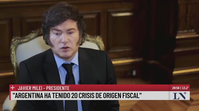 Javier Milei brindó una entrevista a La Nación Más